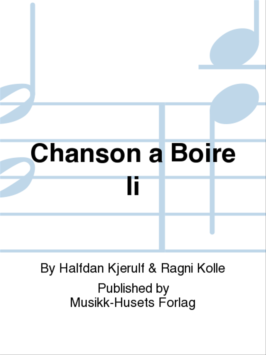 Chanson a Boire Ii Men's Choir scores gallery preview page 1