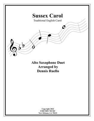 Sussex Carol - Duet for Alto Saxophone