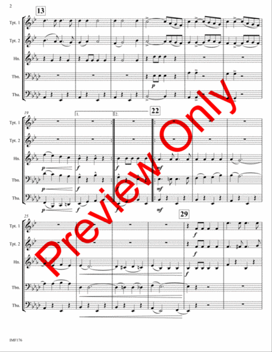 The False Alarm Brass Quintet scores gallery preview page 5