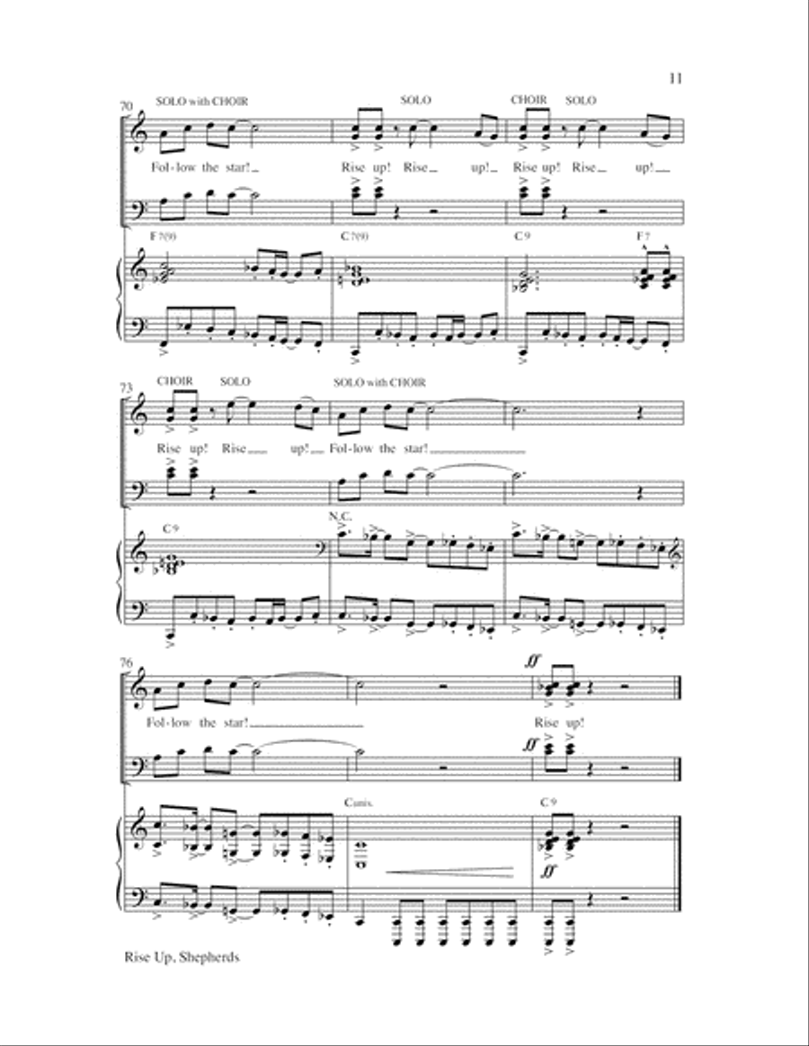 Rise Up, Shepherds Choir scores gallery preview page 11