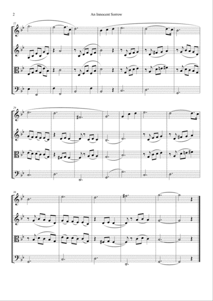 An Innocent Sorrow String Quartet scores gallery preview page 2