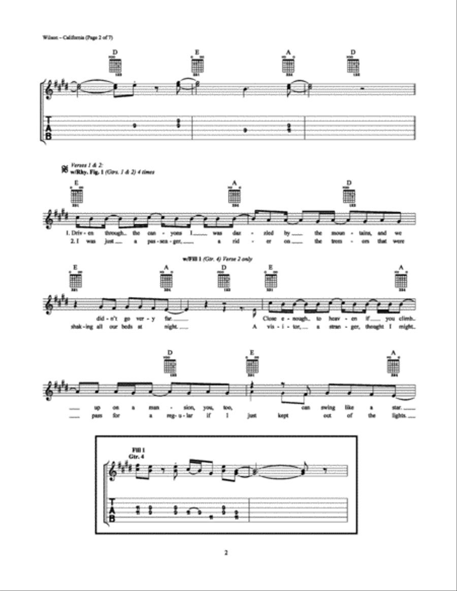 California California Acoustic Guitar scores gallery preview page 2