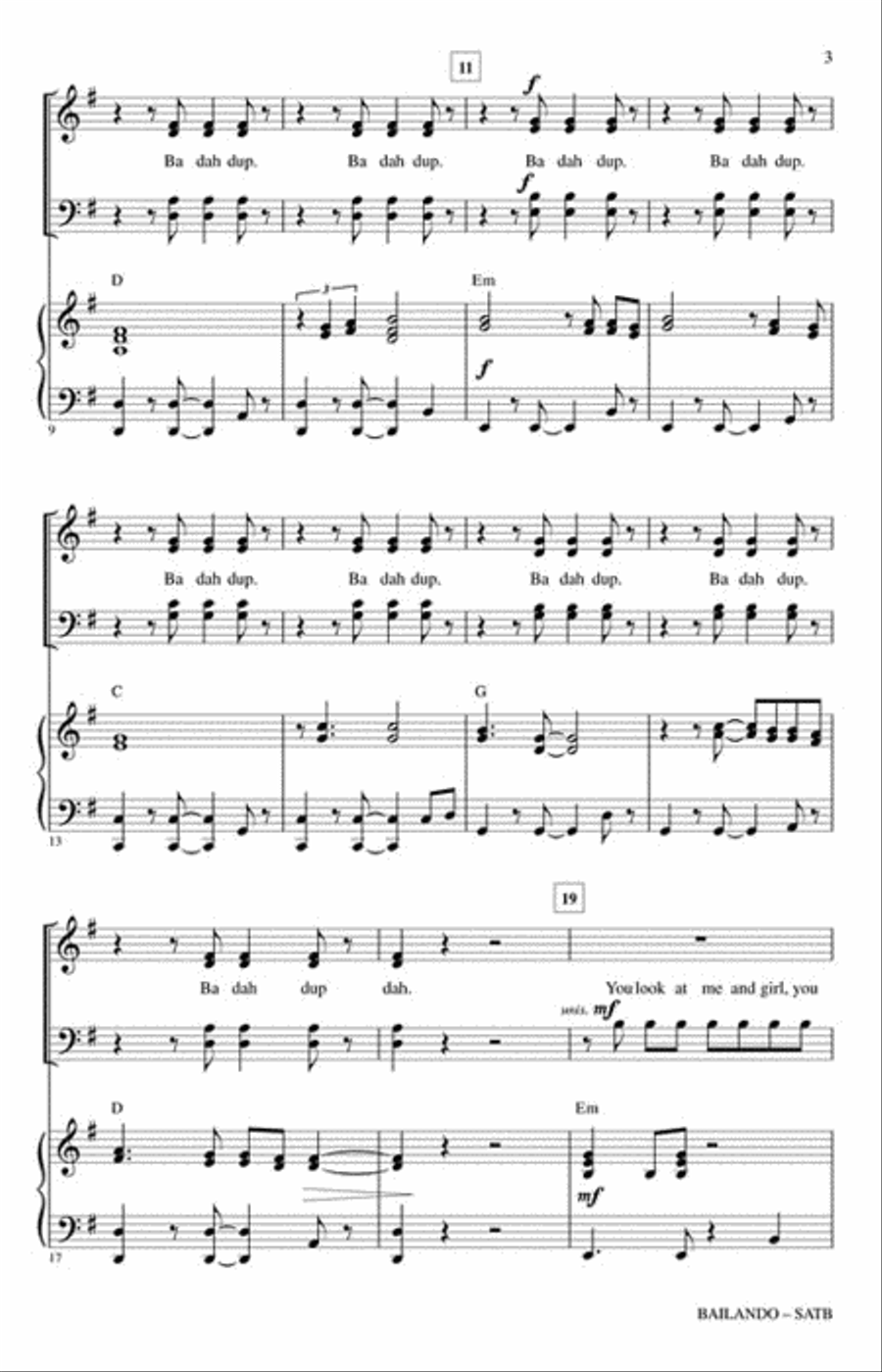 Bailando 4-Part scores gallery preview page 3