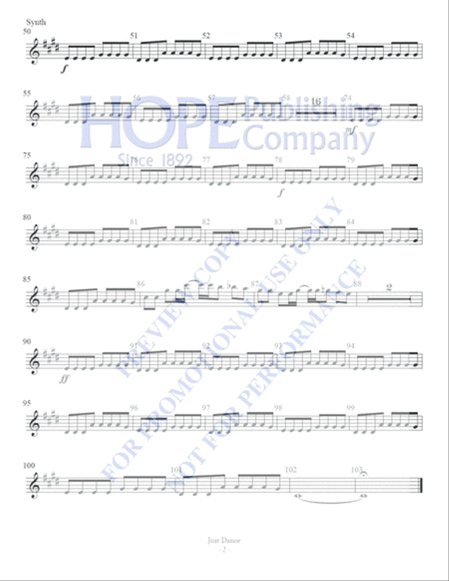 Just Dance Just Dance Handbell Choir scores gallery preview page 7