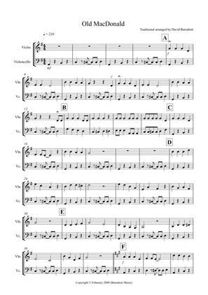 Old MacDonald! for Violin and Cello Duet