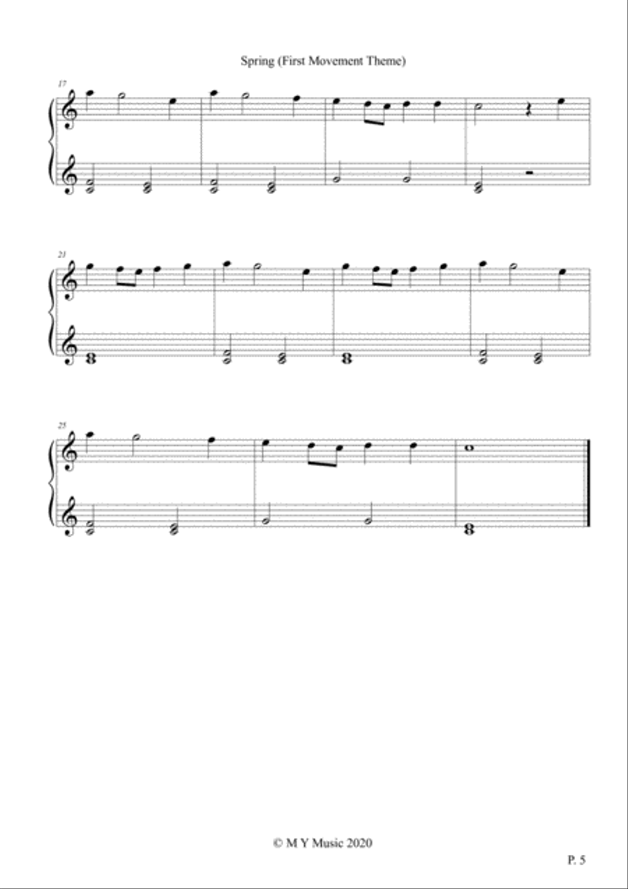 Classical Themes for The Four Seasons - 15 String Harp Harp scores gallery preview page 5