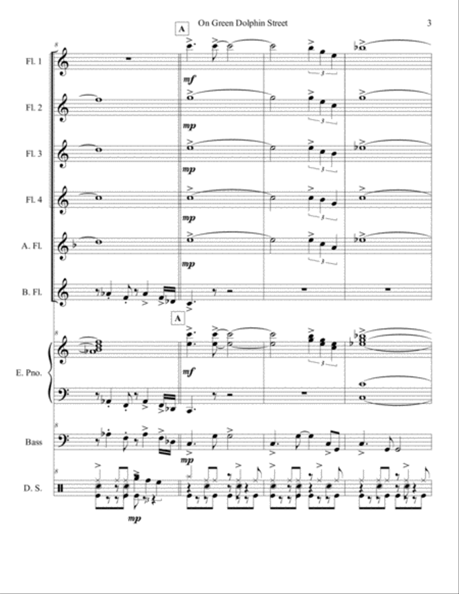 On Green Dolphin Street Large Ensemble scores gallery preview page 3