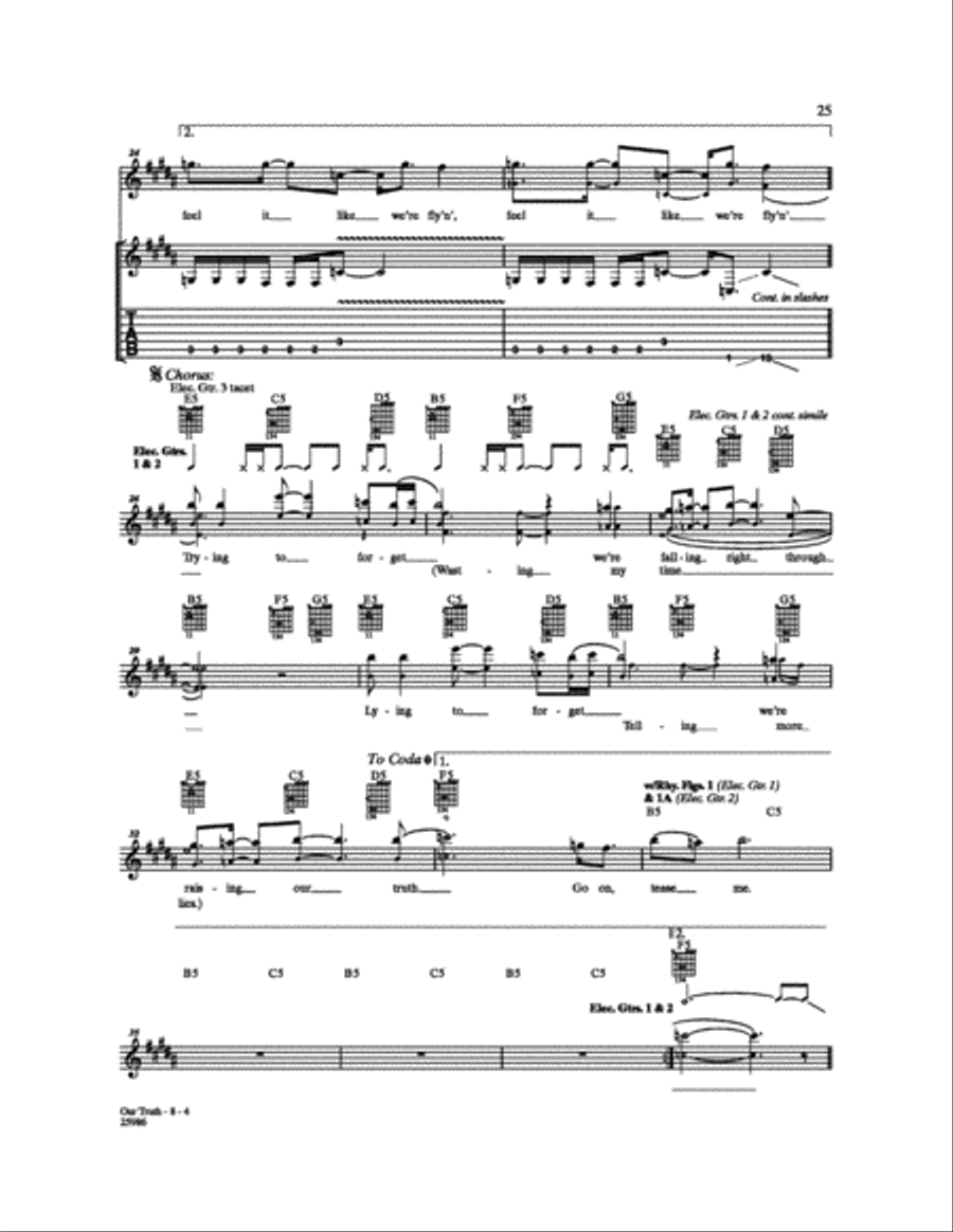 Our Truth Electric Guitar scores gallery preview page 4