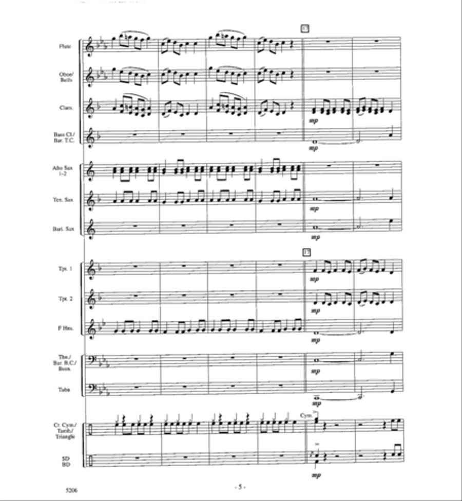 Dance of the Jester Concert Band scores gallery preview page 4