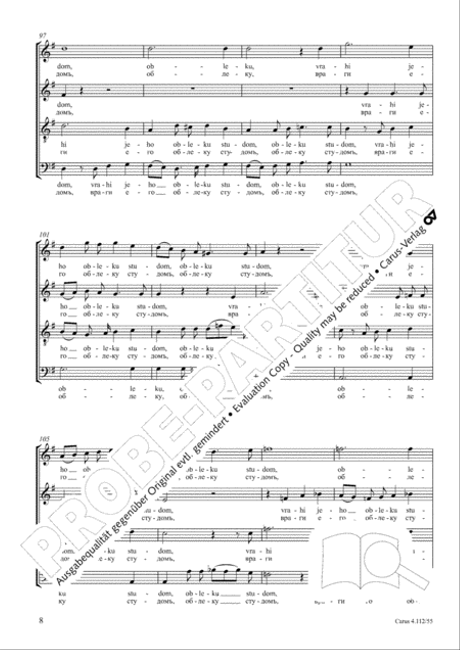 Blessed is the man that feareth the Lord (Blazen muz) 4-Part scores gallery preview page 9