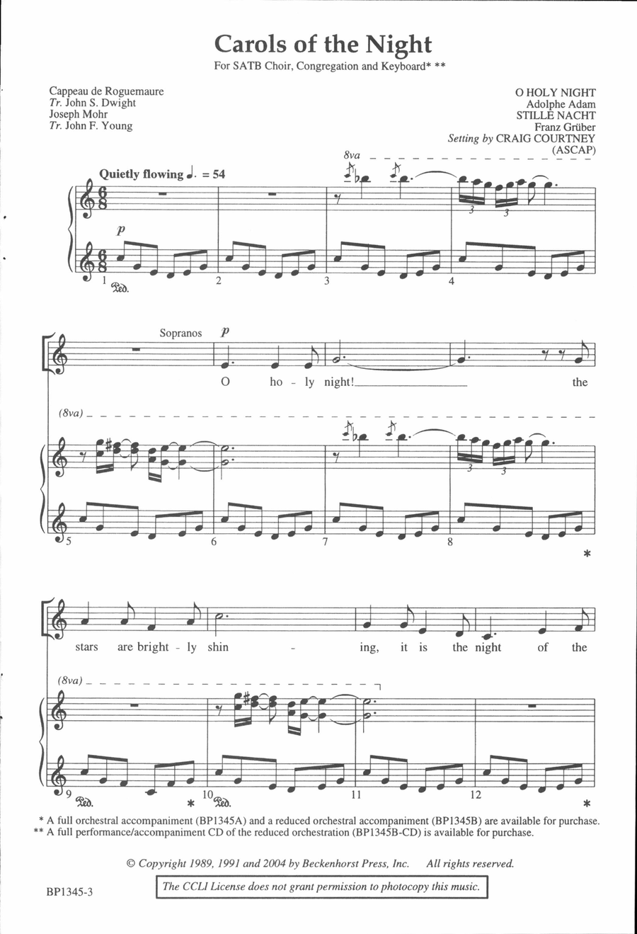 Carols of the Night 4-Part scores gallery preview page 3