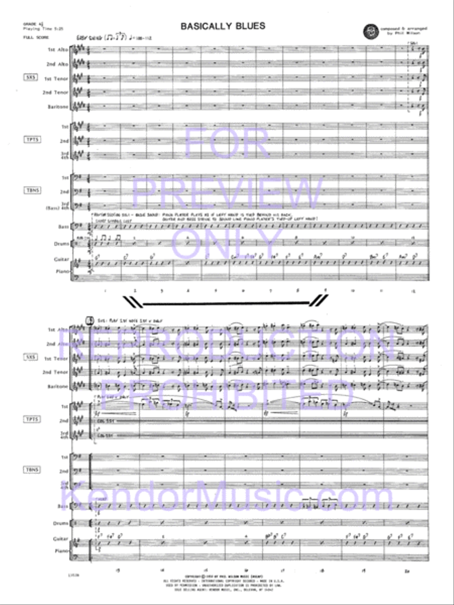 Basically Blues Jazz Ensemble scores gallery preview page 2