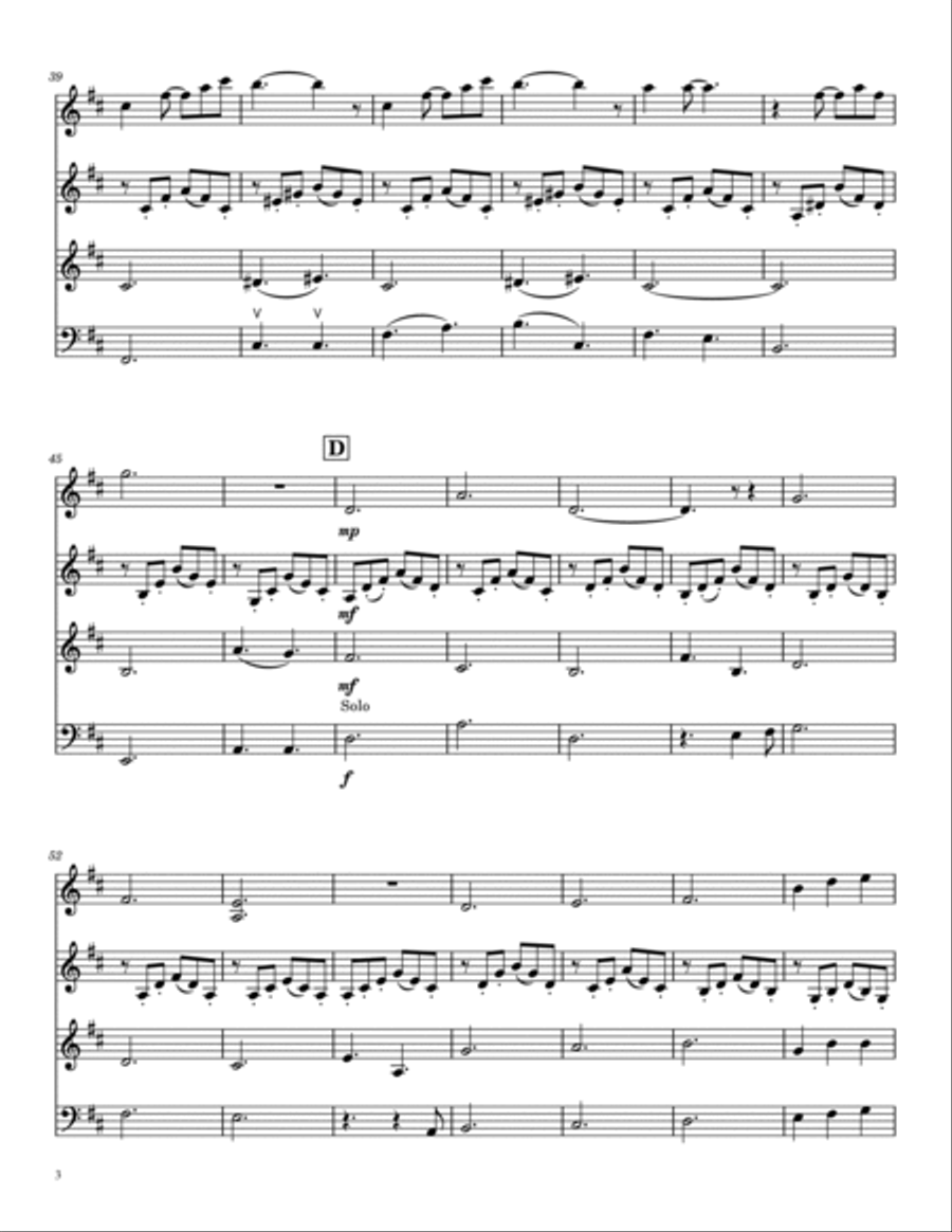 Can't Help Falling In Love String Quartet scores gallery preview page 5