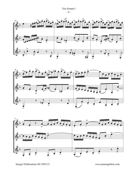 BACH: Six Trio Sonatas BWV 525-530 for Clarinet Trio image number null