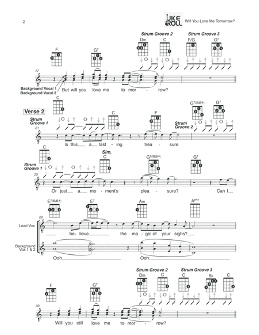 Will You Love Me Tomorrow (Will You Still Love Me Tomorrow) Ukulele scores gallery preview page 2