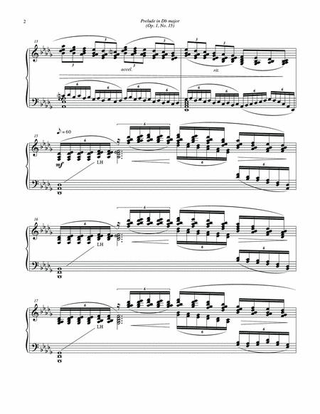Prelude in Db major, Op. 1, No. 15 image number null