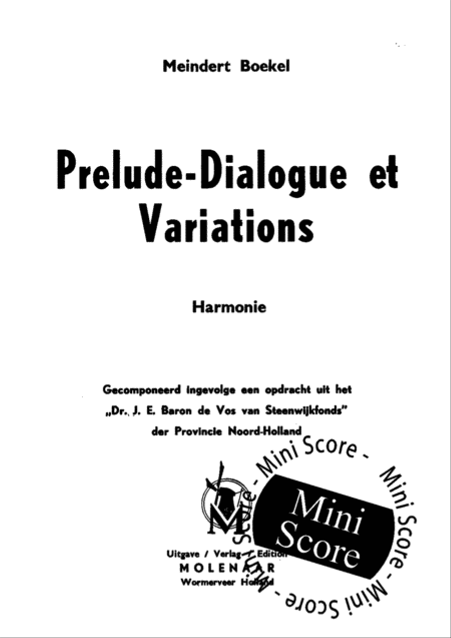 Prelude,Dialogue et Variations Concert Band scores gallery preview page 3