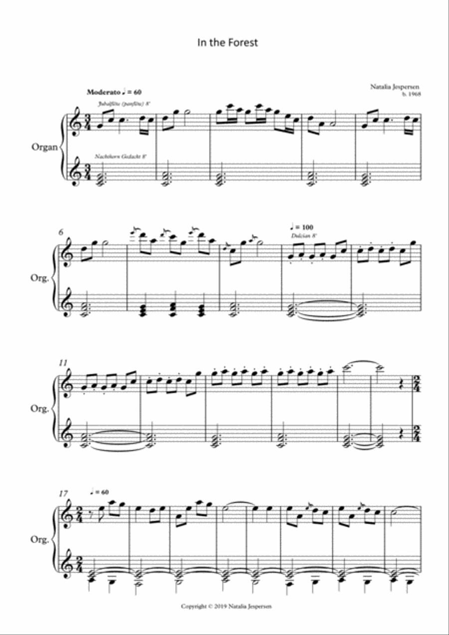 In the Forest Organ Solo scores gallery preview page 1