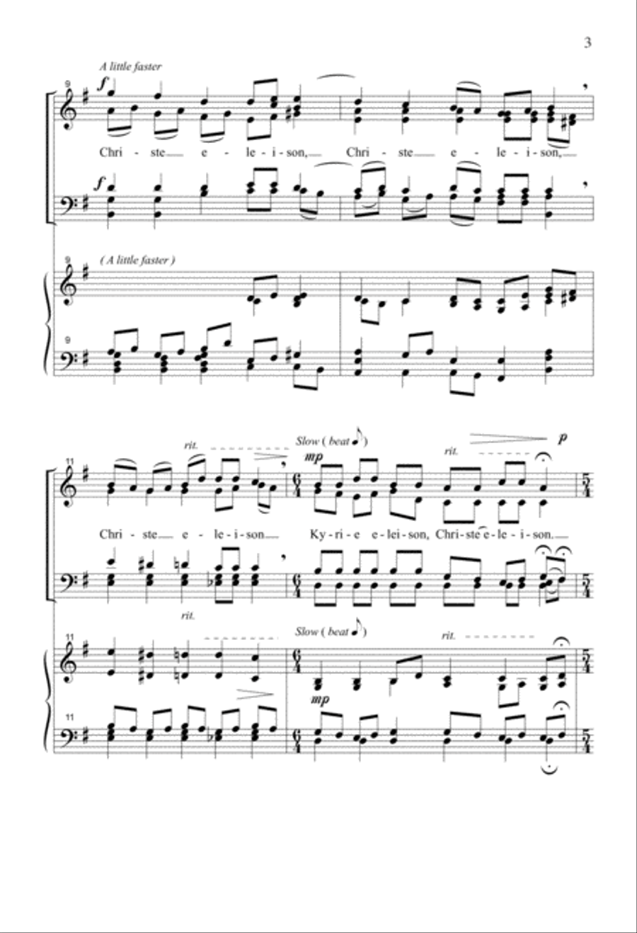 Kyrie Eleison 4-Part scores gallery preview page 2