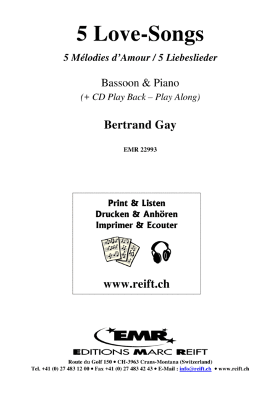 5 Love-Songs 5 Love-Songs Bassoon Solo scores gallery preview page 2