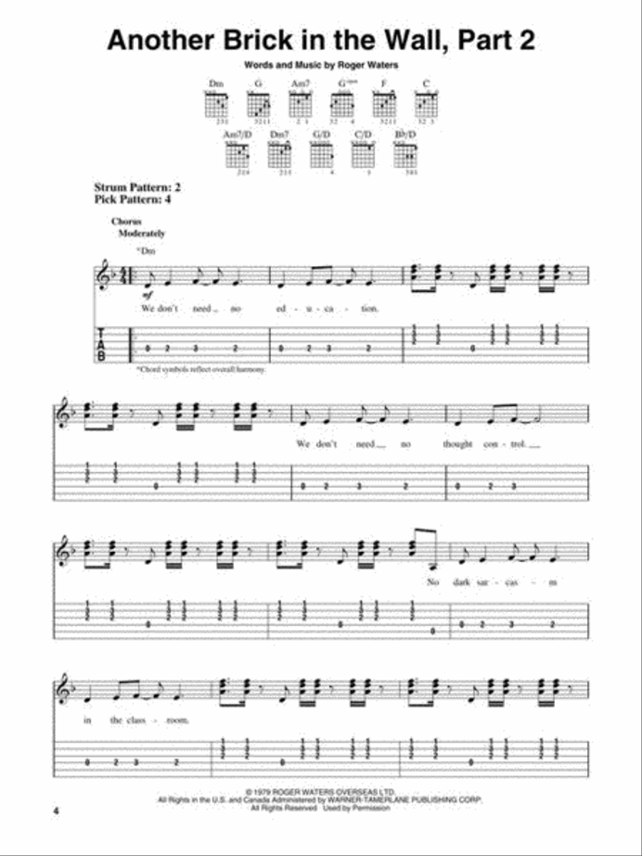 Pink Floyd Pink Floyd Guitar Tablature scores gallery preview page 5