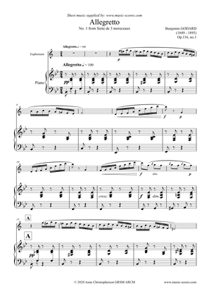 Book cover for Godard - Allegretto - No.1 from Op. 116 Suite de 3 Morceaux - Euphonium