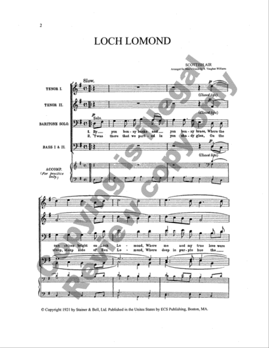 Loch Lomond Loch Lomond TTBB scores gallery preview page 2