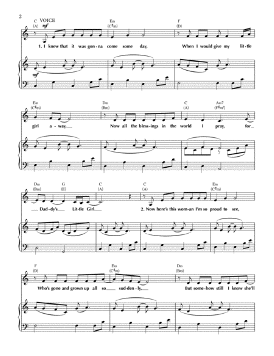 Daddy’s Little Girl (The Wedding Song) – Version 1 Voice scores gallery preview page 2