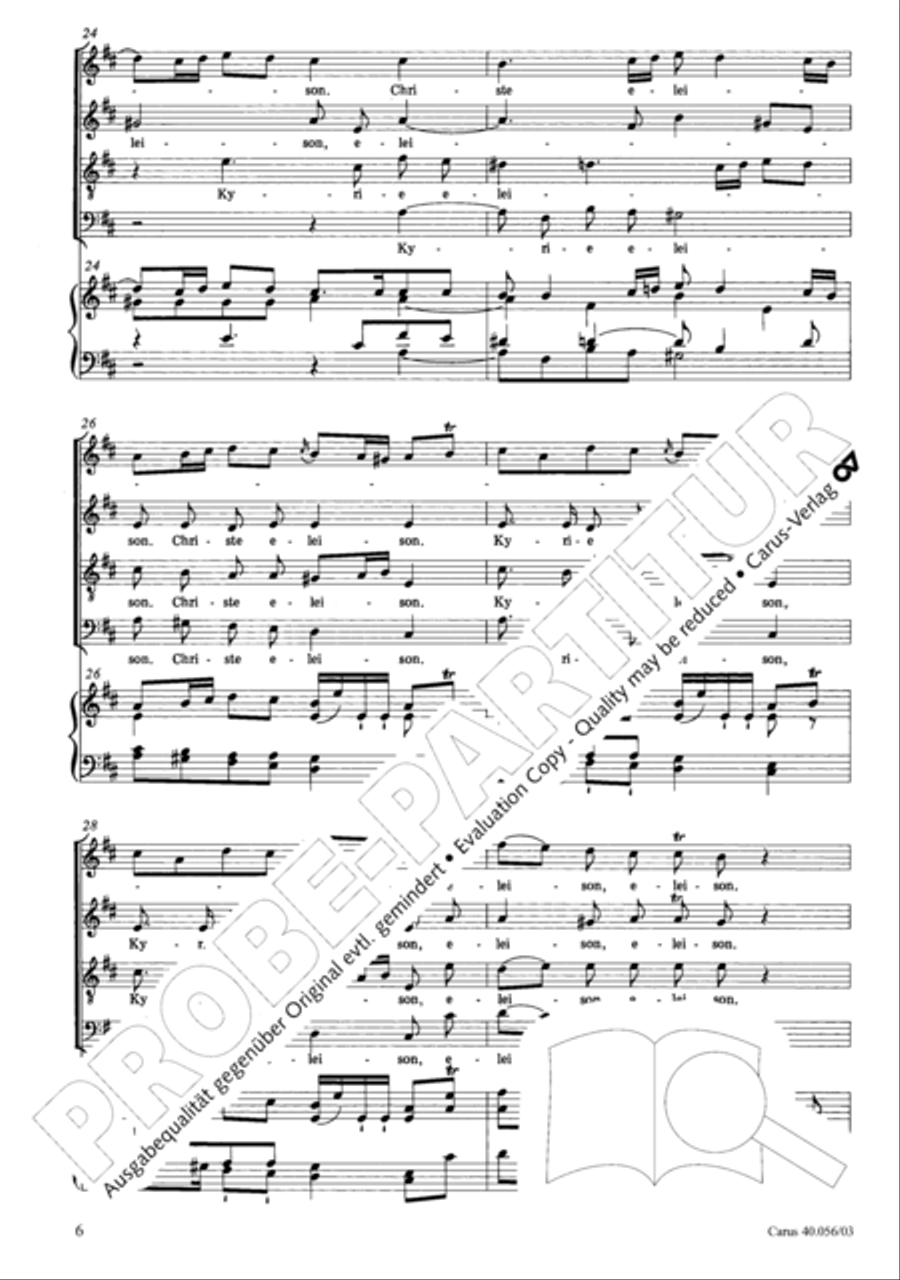 Litaniae Lauretanae B.M.V. in D 4-Part scores gallery preview page 7