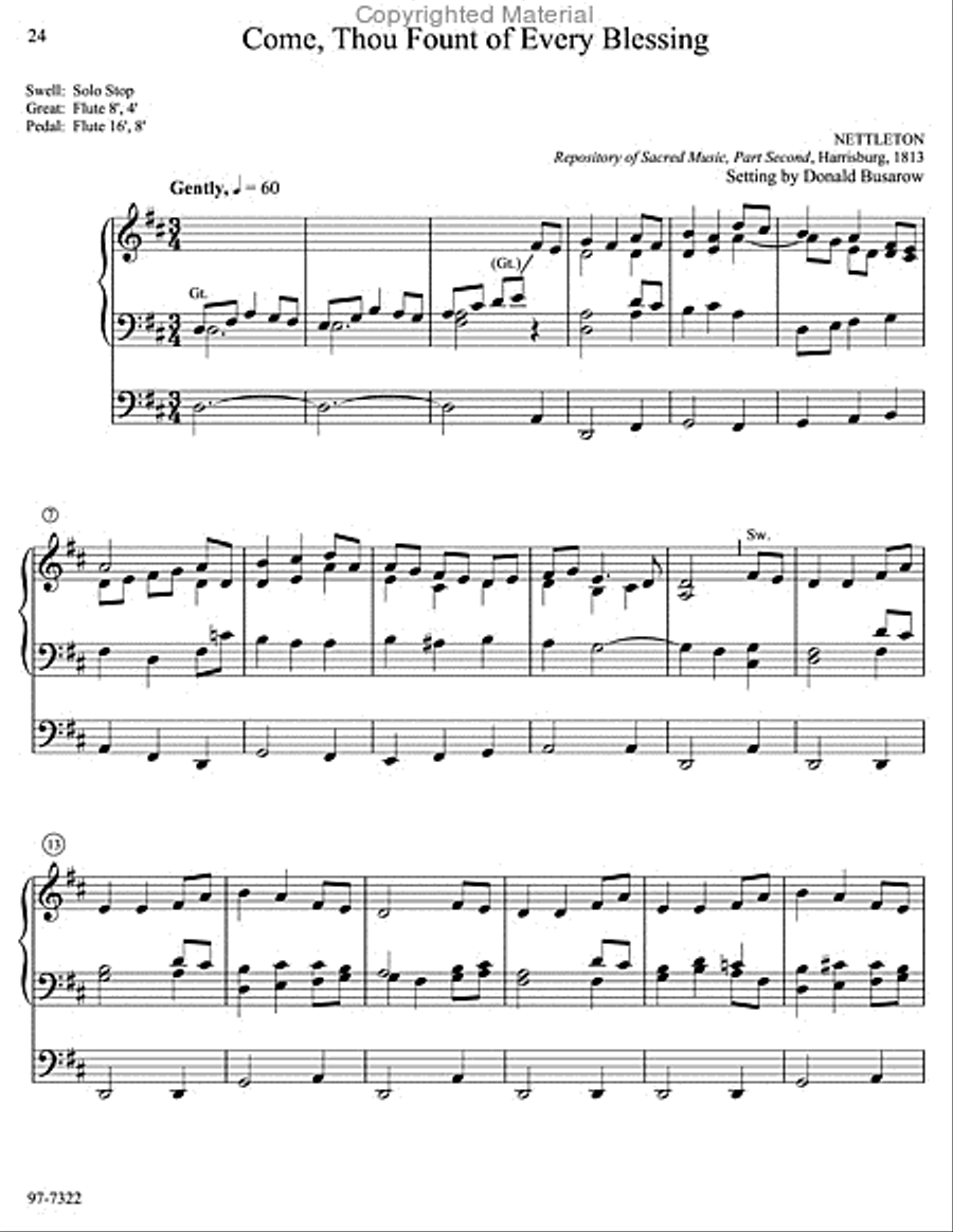 Musica Sacra: Easy Hymn Preludes for Organ, Vol. 7 Organ scores gallery preview page 10