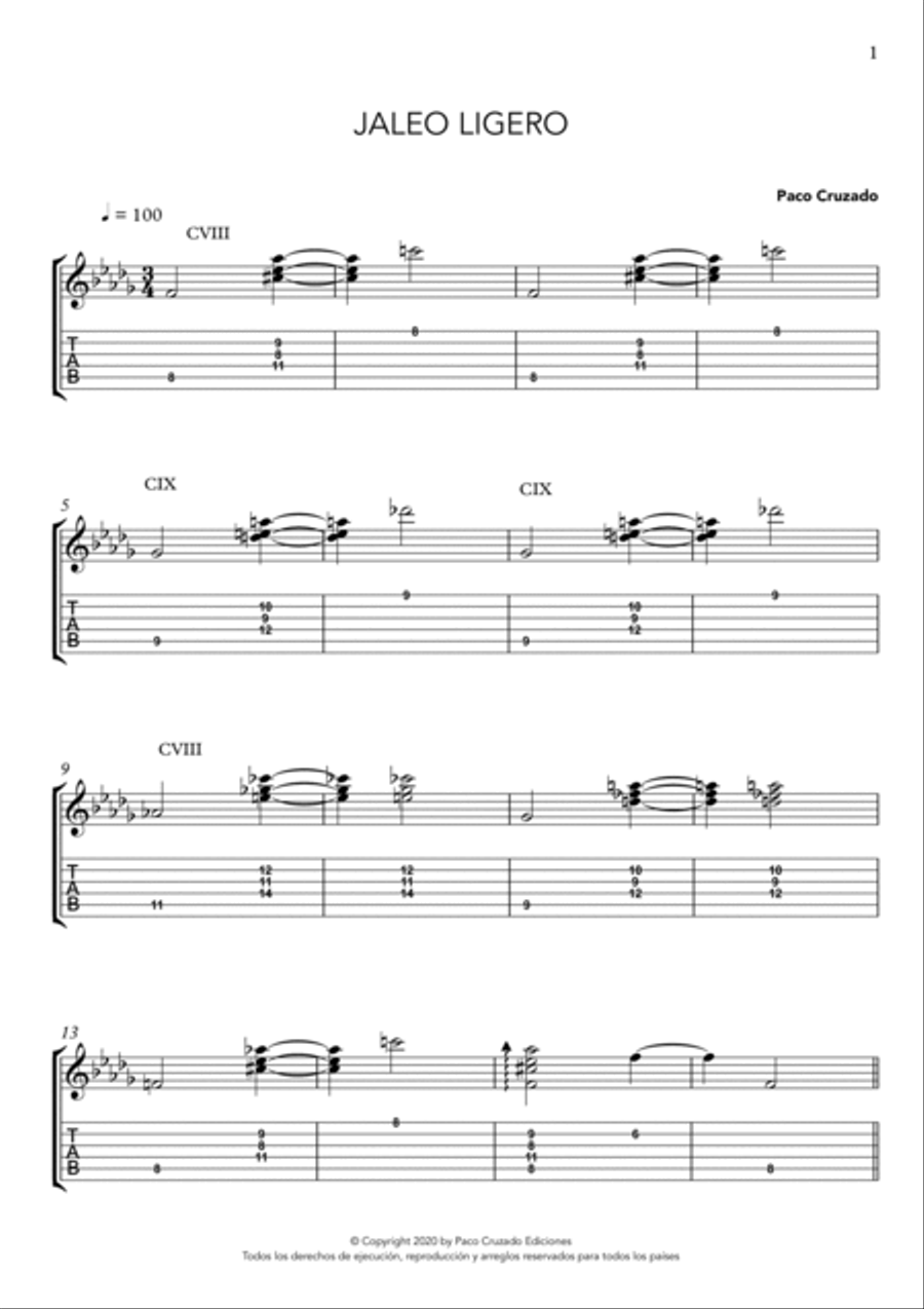 Jaleo ligero Jaleo ligero Classical Guitar scores gallery preview page 3