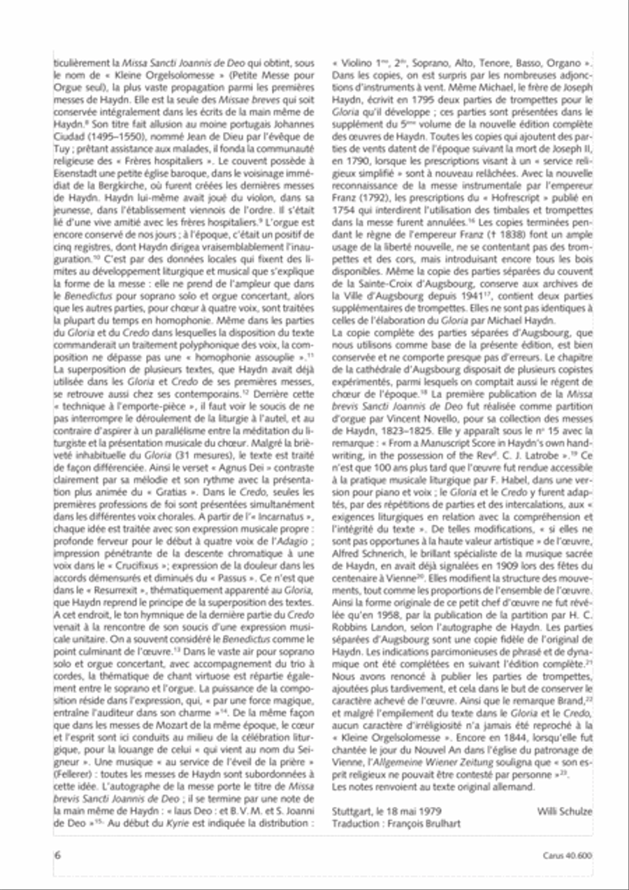 Missa brevis Sti. Joannis de Deo (Kleine Orgelsolomesse) 4-Part scores gallery preview page 7