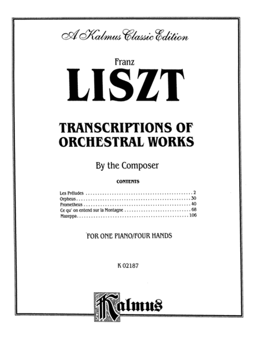 Transcriptions of Orchestral Works
