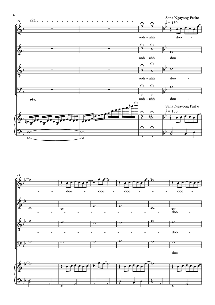 Pinoy Christmas Song Medley 4-Part scores gallery preview page 6