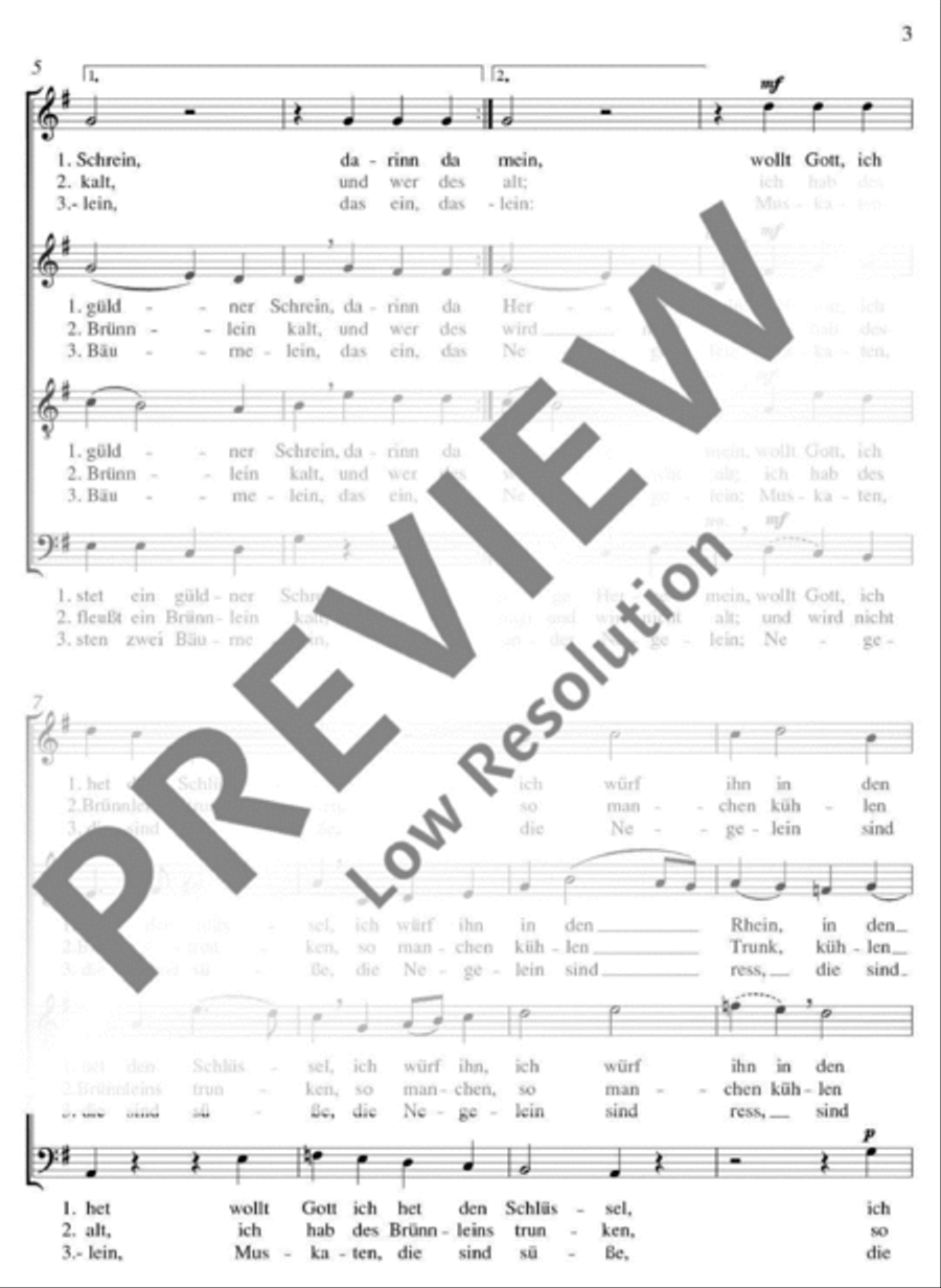 Bei meines Buhlen Haupte Bei meines Buhlen Haupte 4-Part scores gallery preview page 4