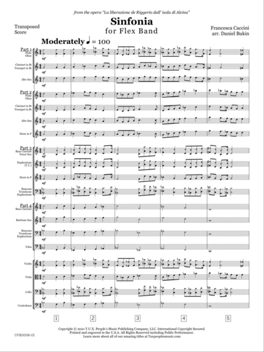Sinfonia from La liberazione di Ruggiero Concert Band scores gallery preview page 6