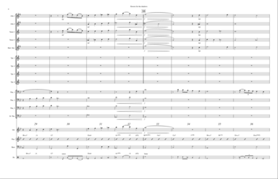 flowers for the shadows Jazz Ensemble scores gallery preview page 5
