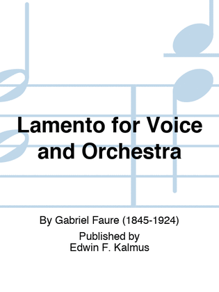 Book cover for Lamento for Voice and Orchestra