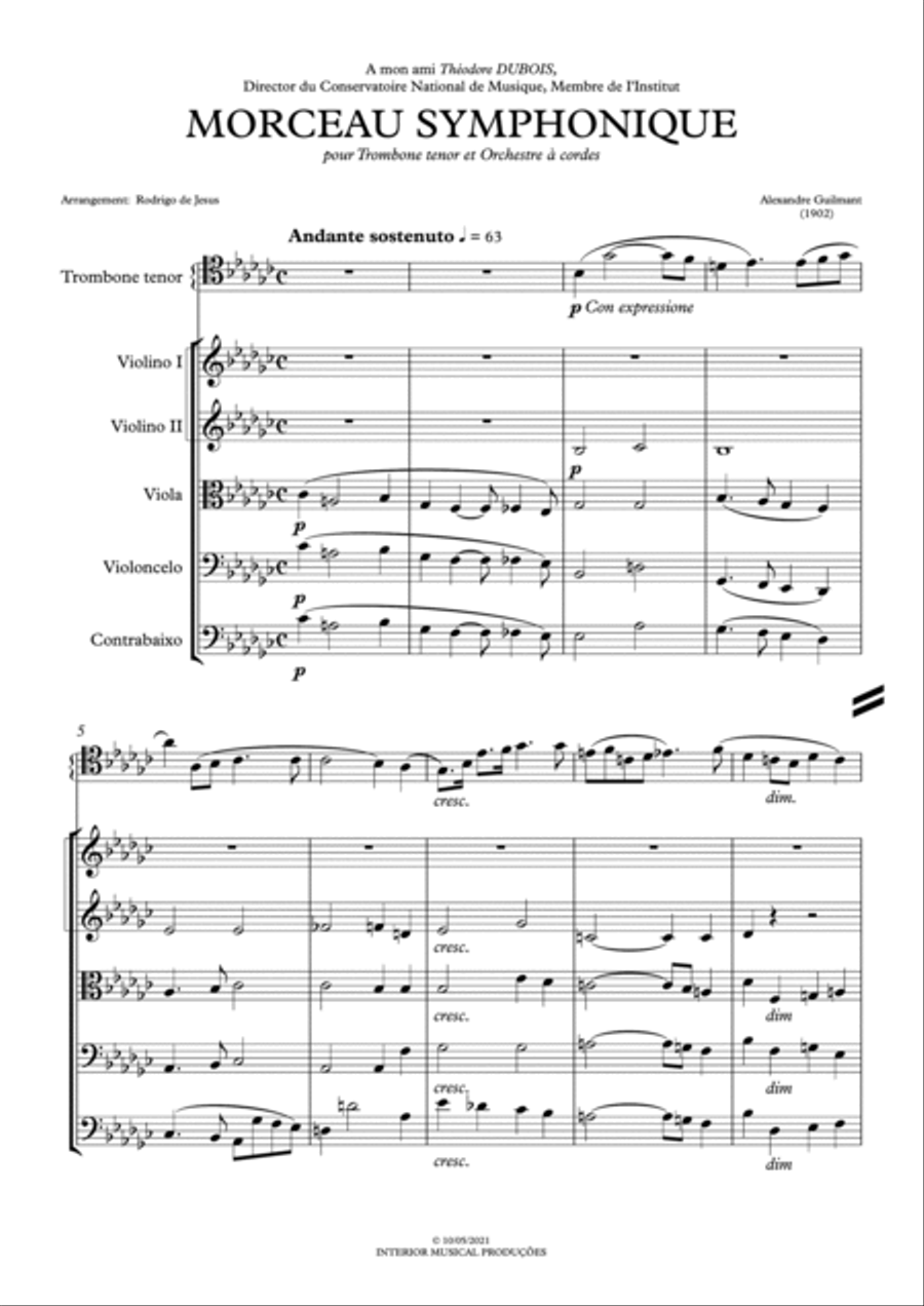 MORCEAU SYMPHONIQUE String Orchestra scores gallery preview page 2
