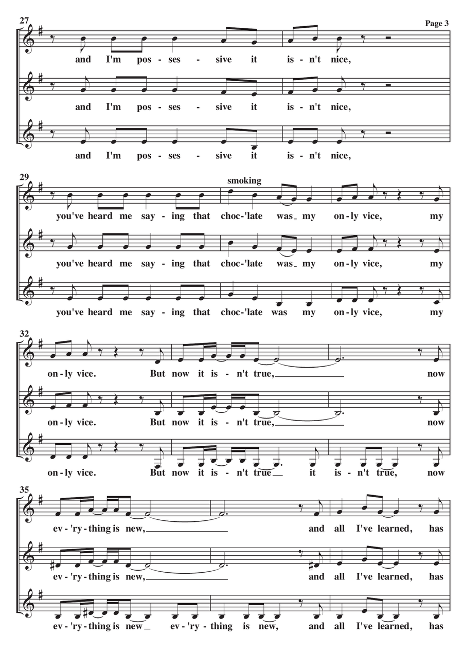 Lay All Your Love On Me SSA scores gallery preview page 3