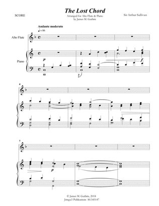 Sullivan: The Lost Chord for Alto Flute & Piano