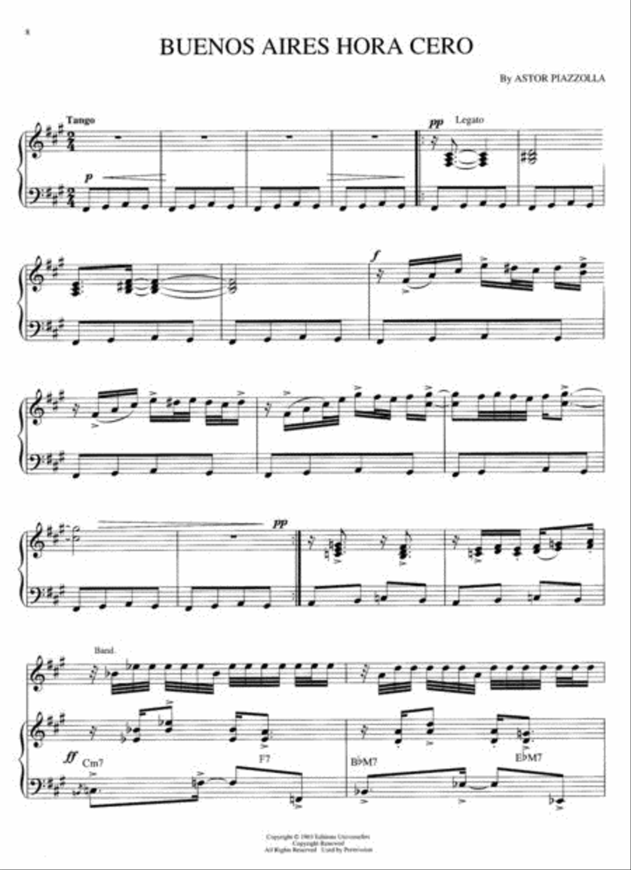 Astor Piazzolla for Piano Piano Solo scores gallery preview page 2