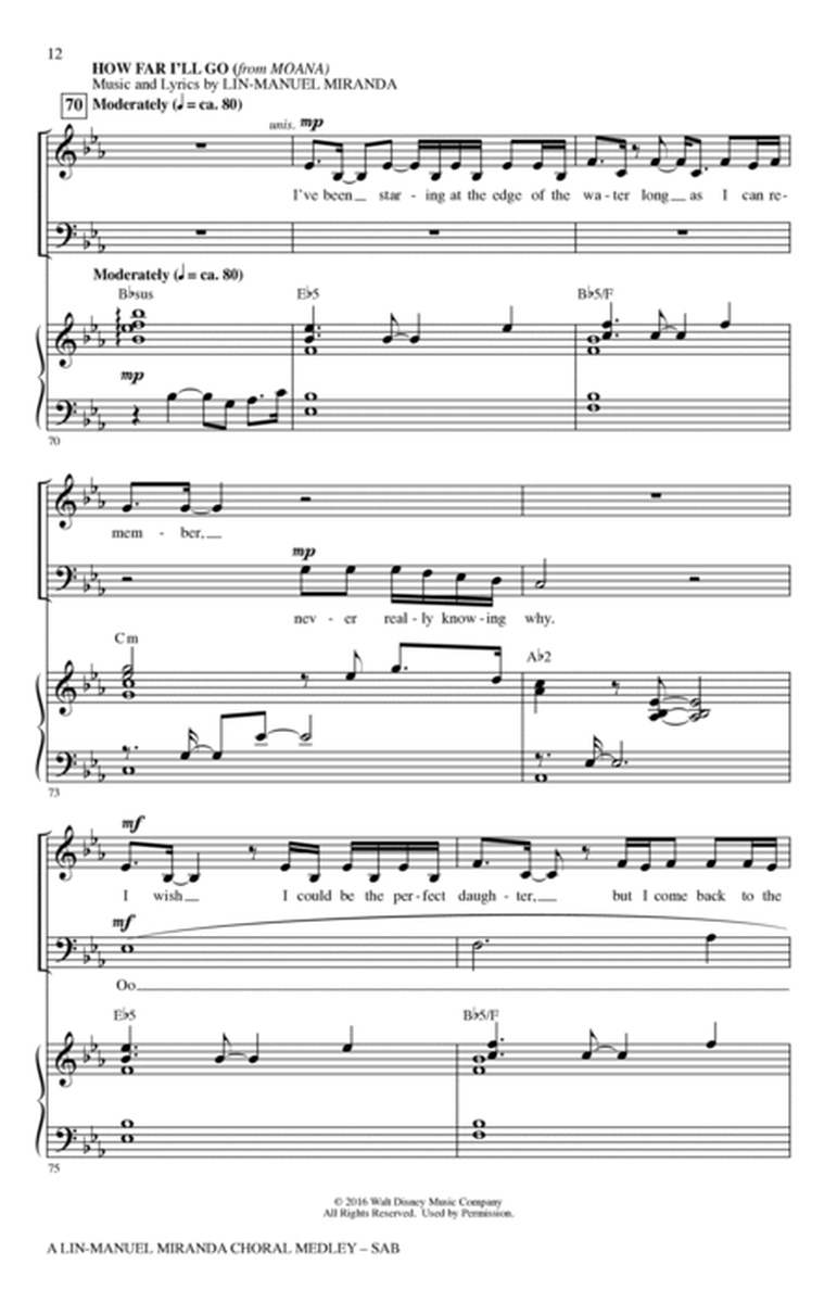 A Lin-Manuel Miranda Choral Medley (arr. Mark Brymer)