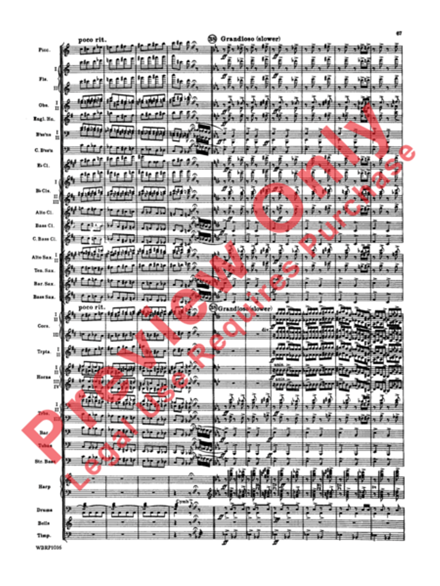 Rhapsody in Blue Concert Band scores gallery preview page 70
