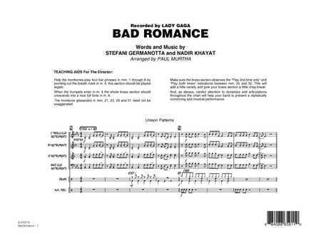 Bad Romance - Full Score