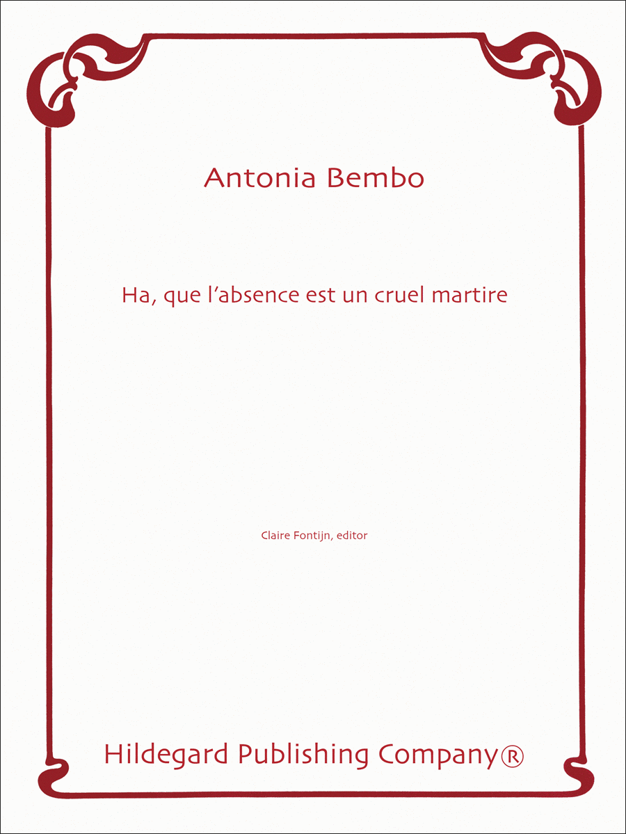 Ha, Que L'Absence Est Un Cruel Martire Chamber Music scores gallery preview page 1
