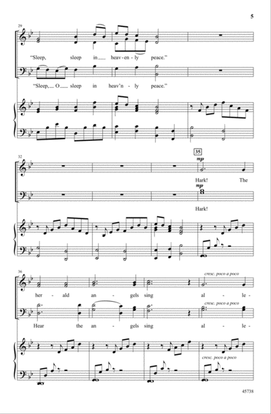 Angel Alleluias Angel Alleluias 4-Part scores gallery preview page 5