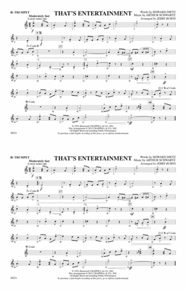 Book cover for That's Entertainment: 1st B-flat Trumpet