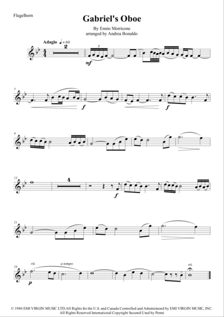 Gabriel's Oboe Gabriel's Oboe Small Ensemble scores gallery preview page 4