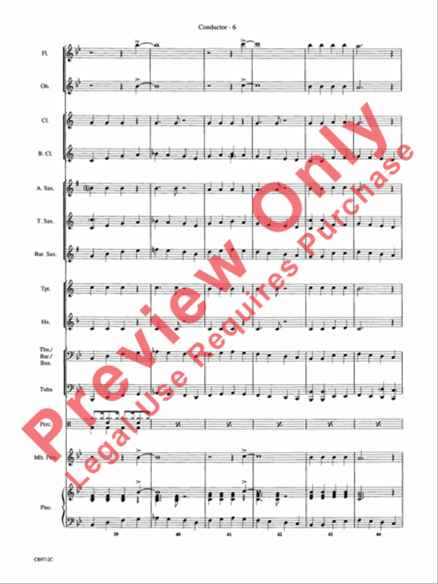 (We're Gonna) Rock Around the Clock Concert Band scores gallery preview page 9
